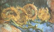 Vincent Van Gogh Four Cut Sunflowers (nn04) oil painting reproduction